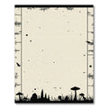 Whimsical Black Forest Silhouette Meadow Rug