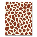 Giraffe Print Crimson Cream Terra Cotta Rug