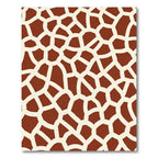 Giraffe Print Crimson Cream Terra Cotta Rug
