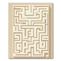 Cream Geometric Maze Rug