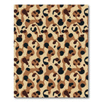 Taupe Black Spotted Abstract Camouflage Rug
