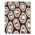 Cream Brown Abstract Organic Shape Rug