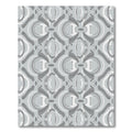 Modern Gray Abstract Ogee Rug