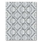 Modern Gray Abstract Ogee Rug
