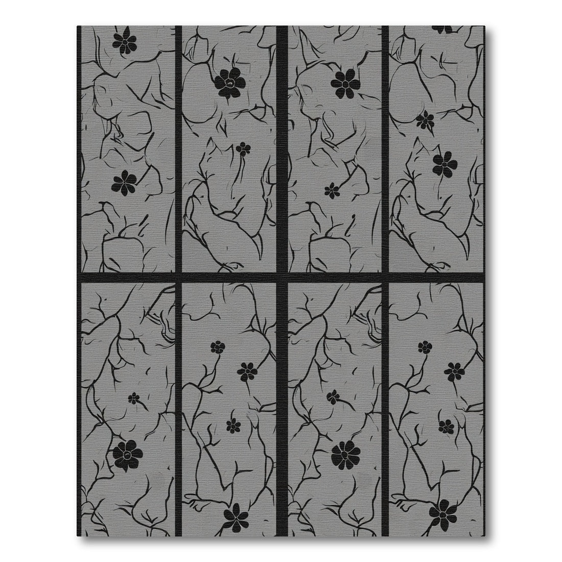 Monochromatic Blossom Branch Composition Rug