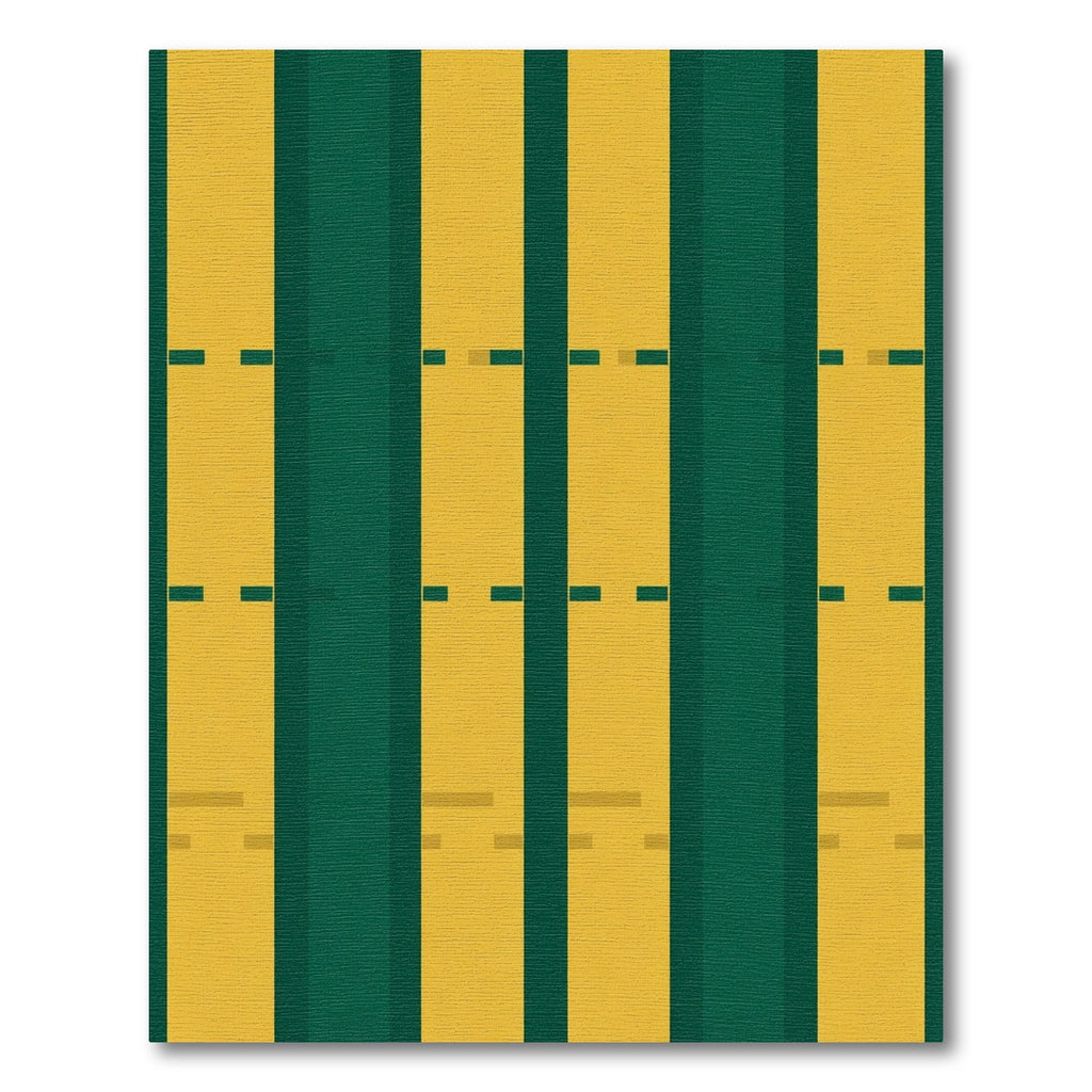 Golden Green Striped Dash Rug