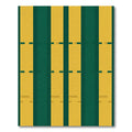 Golden Green Striped Dash Rug