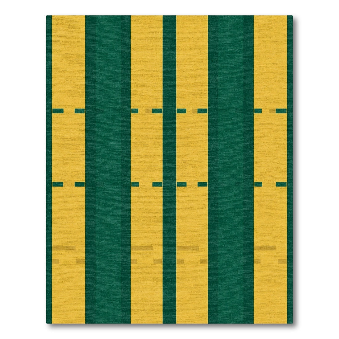 Golden Green Striped Dash Rug