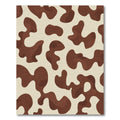 Brown Cream Abstract Blob Rorschach Rug