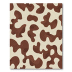 Brown Cream Abstract Blob Rorschach Rug