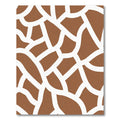 Brown and White Cracked Earth Rug