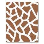 Brown and White Cracked Earth Rug