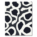 Bold Black White Abstract Loops Rug