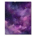 Deep Purple Galaxy Starry Night Rug