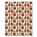 Earthy Brown Abstract Organic Arrangement Rug