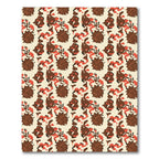 Earthy Brown Abstract Organic Arrangement Rug