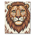 Majestic Lion Face Earth Tones Rug
