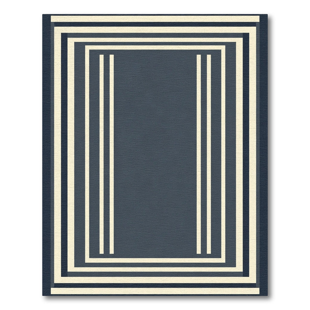 Modern Cream Stripes Geometric Rug