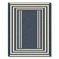 Modern Cream Stripes Geometric Rug