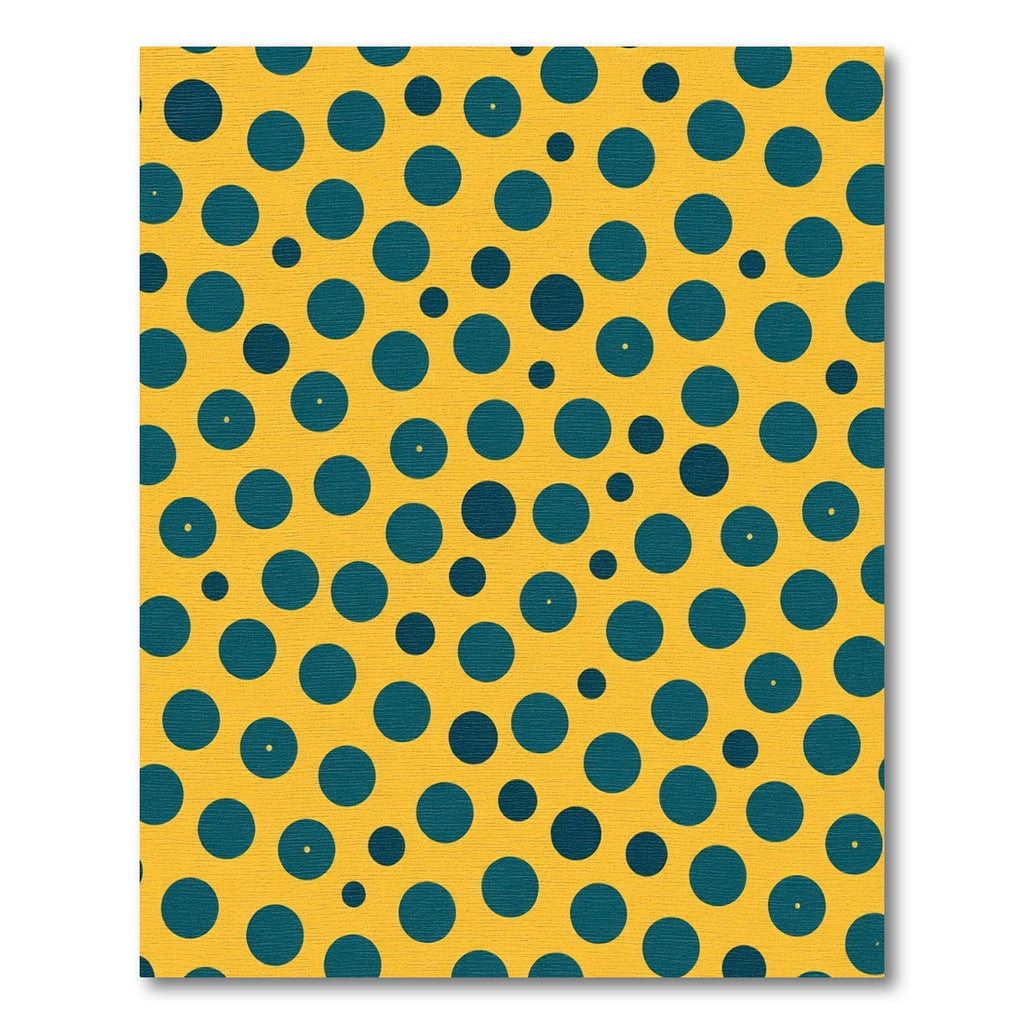Golden Teal Polka Dot Scatter Rug