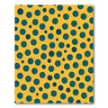 Golden Teal Polka Dot Scatter Rug