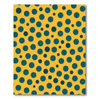 Golden Teal Polka Dot Scatter Rug