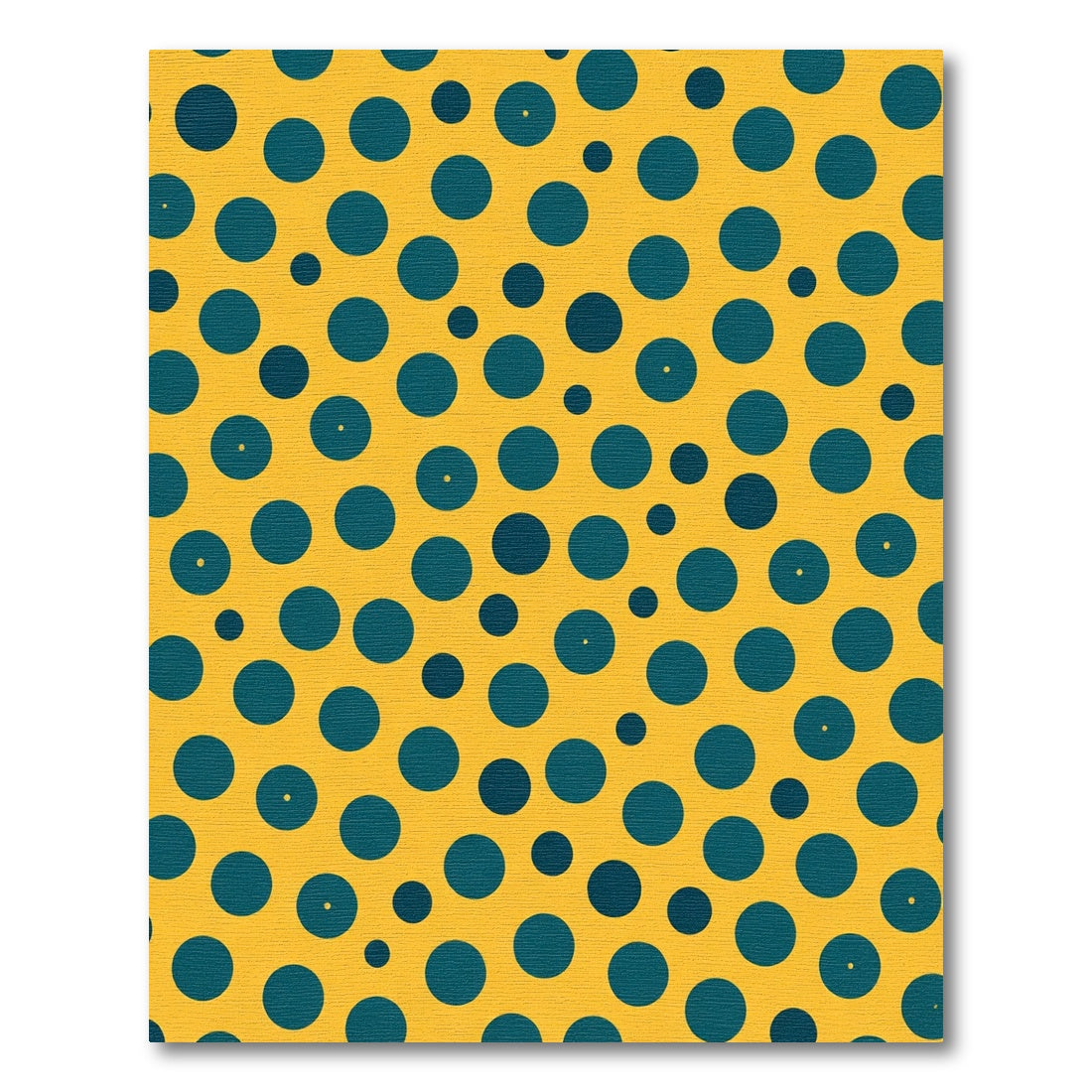 Golden Teal Polka Dot Scatter Rug