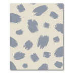 Abstract Gray Brush Stroke Composition Rug