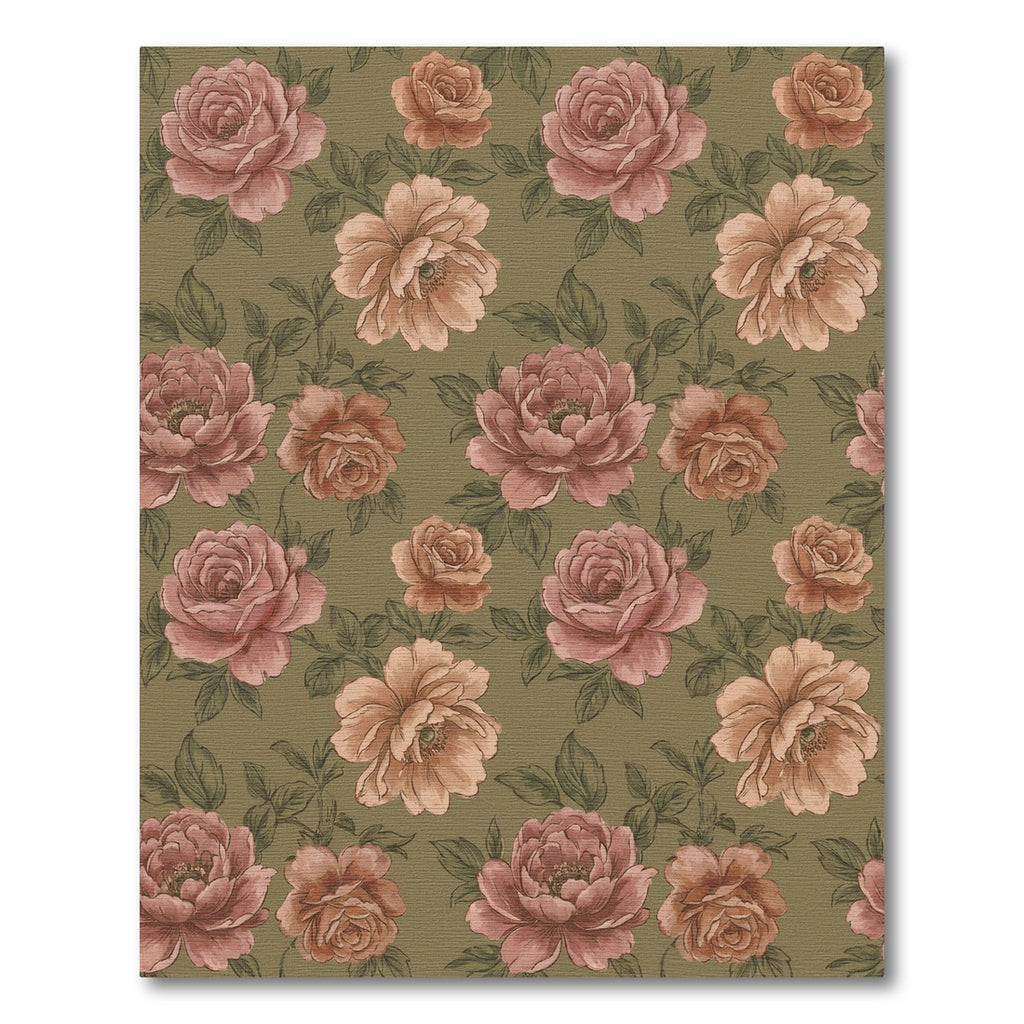 Vintage Rose Blossom Garden Rug