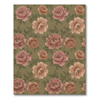 Vintage Rose Blossom Garden Rug
