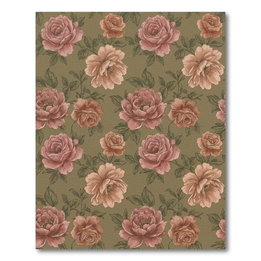 Vintage Rose Blossom Garden Rug