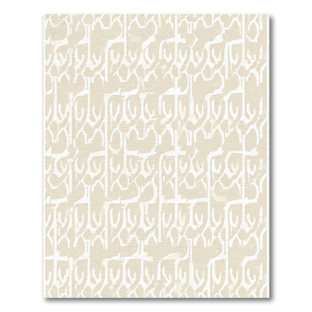Light Beige Abstract Organic Overlay Rug