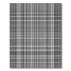 Classic Gray White Plaid Stripe Rug