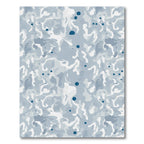 Soft Blue Abstract Splatter Spots Rug