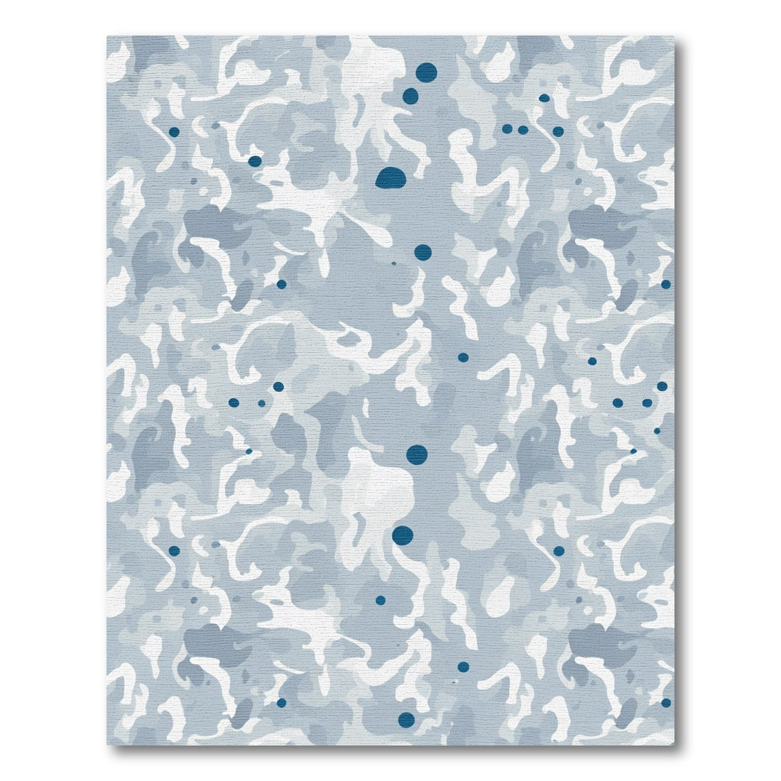 Soft Blue Abstract Splatter Spots Rug