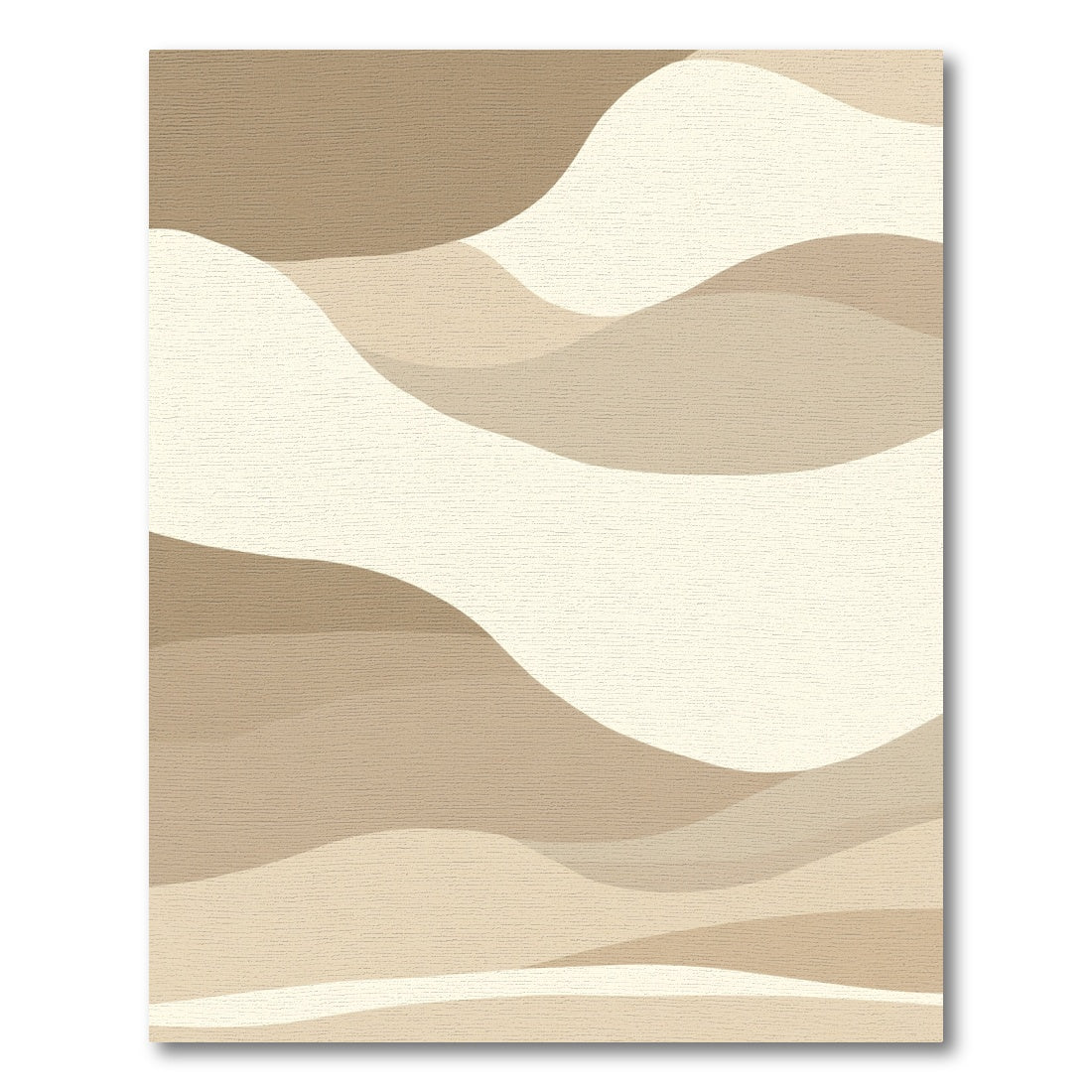 Earthy Neutral Wavy Layers Rug