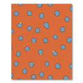 Orange With Scattered Blue Dots Rug