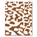 Brown White Abstract Organic Forms Rug