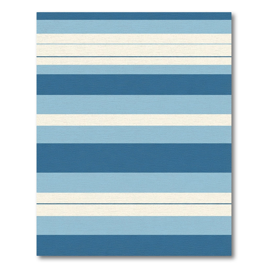 Coastal Navy Sky Blue Stripe Rug