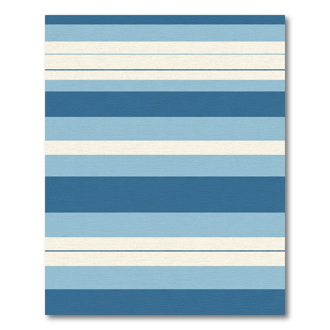 Coastal Navy Sky Blue Stripe Rug