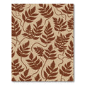 Brown Fern Leaf Botanical Arrangement Rug