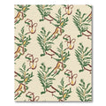 Earthy Cream Botanical Sketch Rug