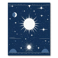 Celestial Sun Moon Stars Night Sky Rug