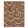 Brown Swirl Tribal Abstract Flow Rug