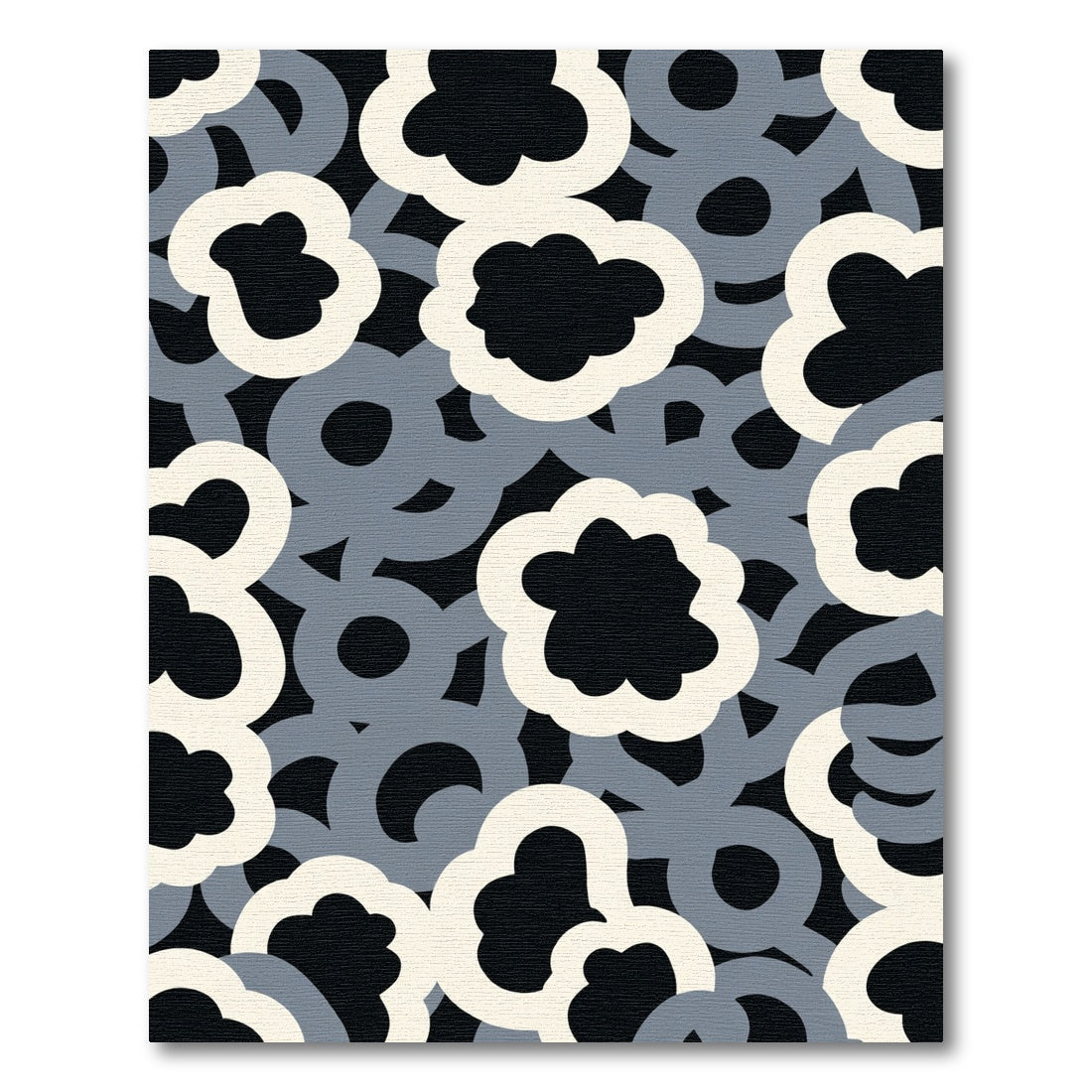 Abstract Cloudy Shape Composition Rug