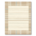 Neutral Tones Wide Striped Border Rug
