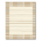 Neutral Tones Wide Striped Border Rug