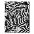 Abstract Black White Zebra Stripes Rug