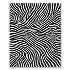 Abstract Black White Zebra Stripes Rug