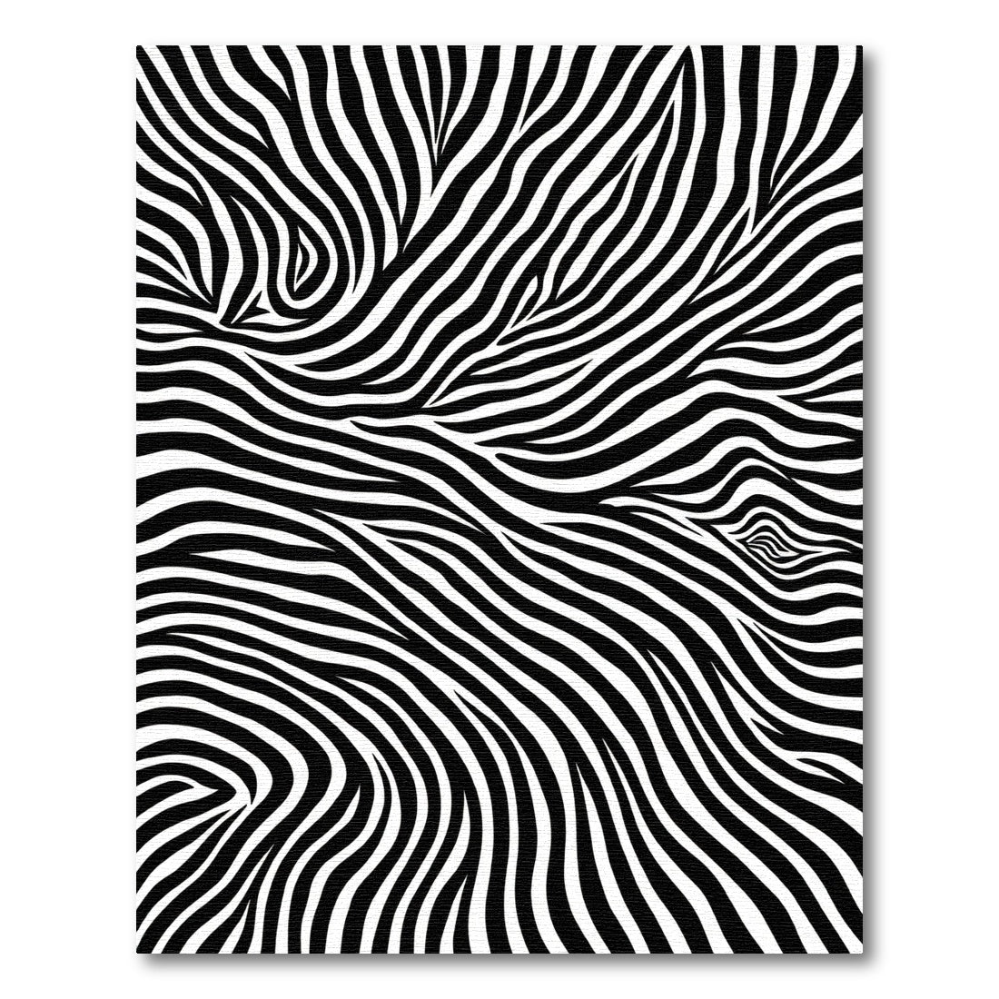 Abstract Black White Zebra Stripes Rug